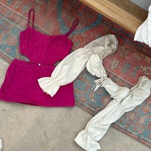 Pretty little thing two piece set and boho crop top